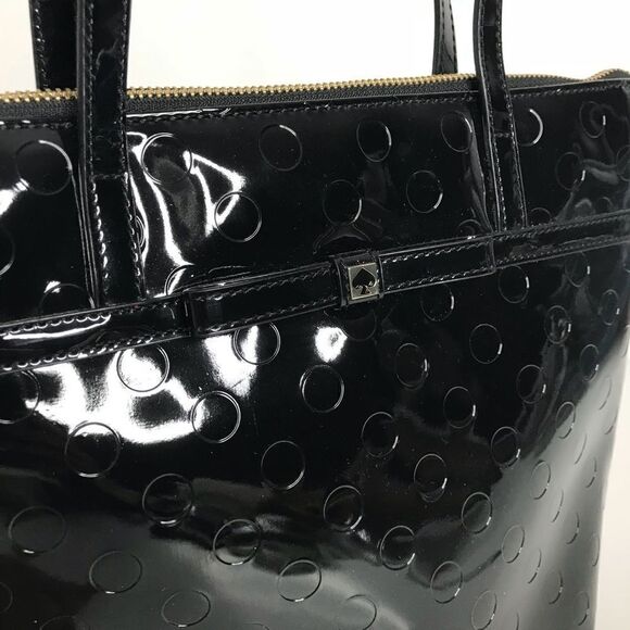 COPY - Kate Spade black polka dot Jacquard mini shopper - Picture 3 of 8